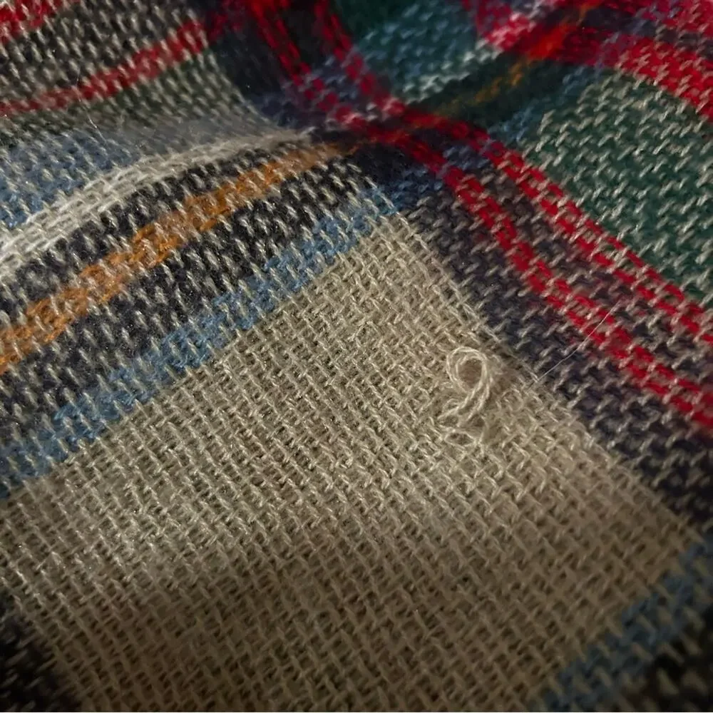 ModCloth Plaid Light Fringe Long Scarf